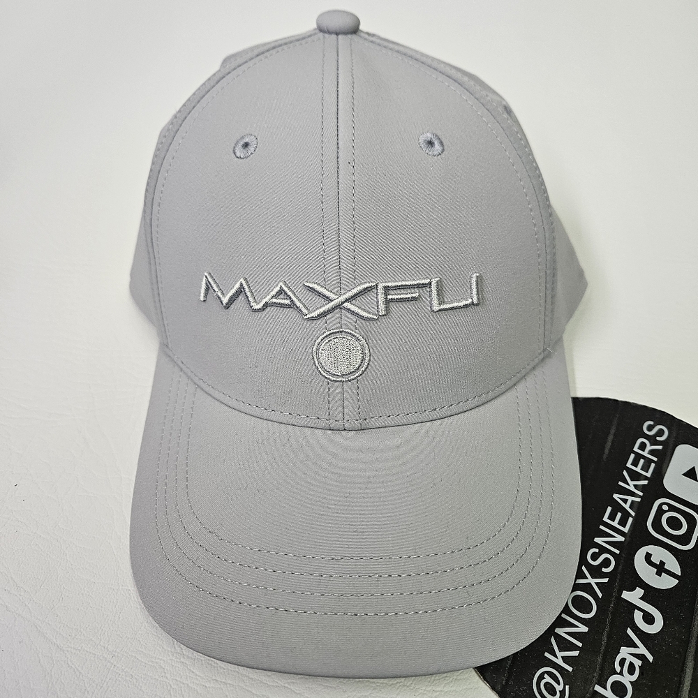 Maxfli Tech Cap Grey Golf Hat Strap Back One Size Fits Most